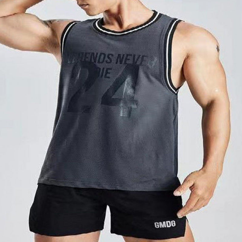Gilet de sport à séchage rapide en maille élastique