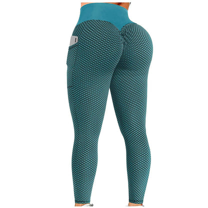 Pantalon de yoga Honeycomb Peach Hip Fitness
