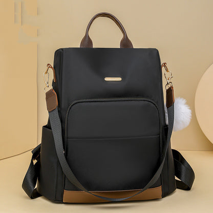 Color Block Large Capacity Oxford Cloth Outdoor Fashion Casual Anti-theft Backpack