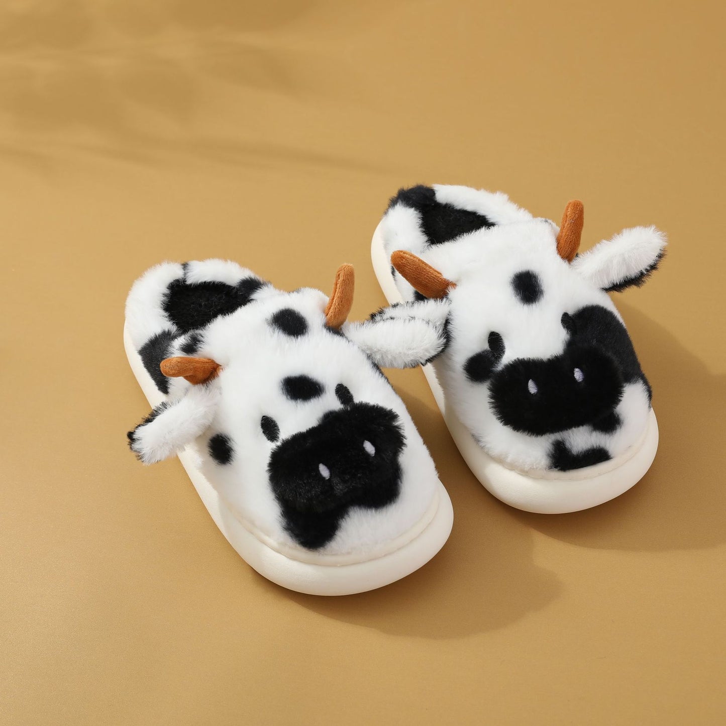 Chaussons épais antidérapants en coton et fourrure pour