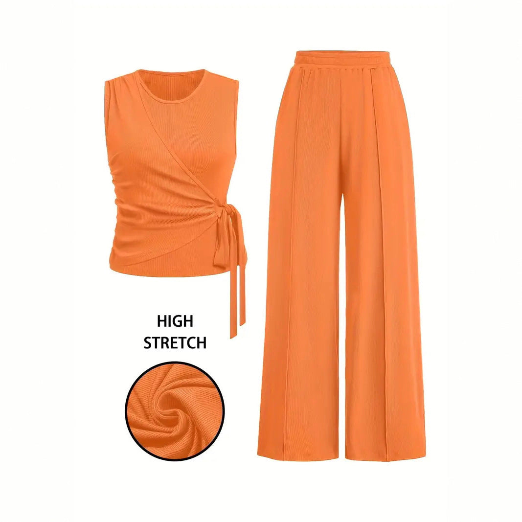 Casual Sleeveless Set Lazy Style Women's Suit