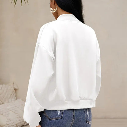 Women's Solid Color Casual Zipper Jacket