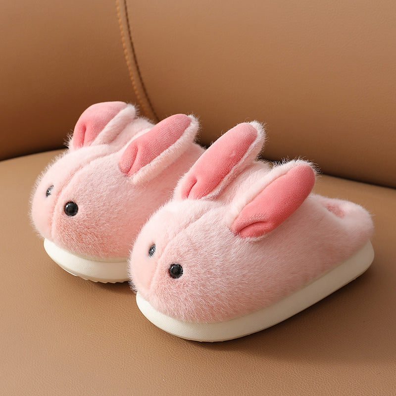 petite pantoufle lapin très chaud et confortable pour enfants