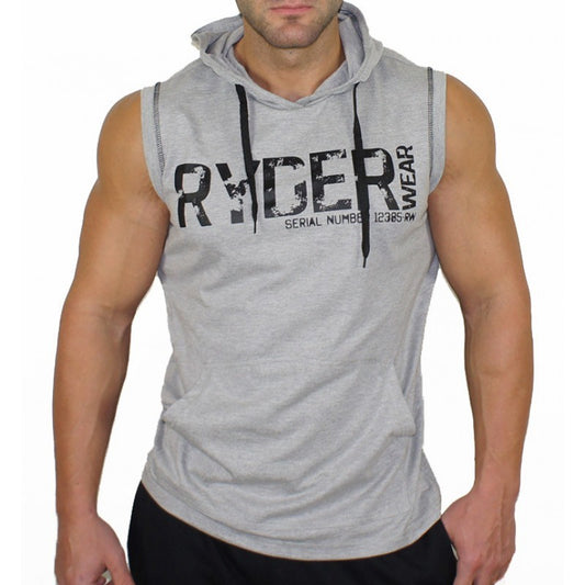Gilet de sport à capuche pour homme, ample et respirant, sans manches, pour l'été