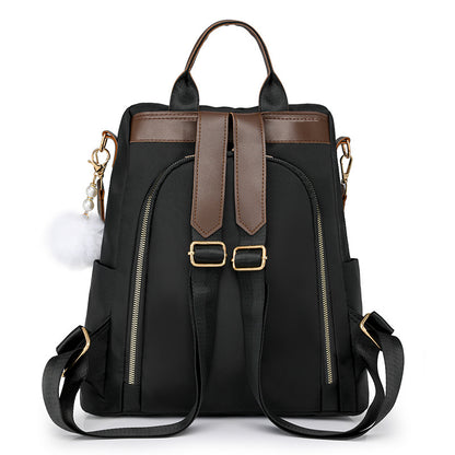 Color Block Large Capacity Oxford Cloth Outdoor Fashion Casual Anti-theft Backpack