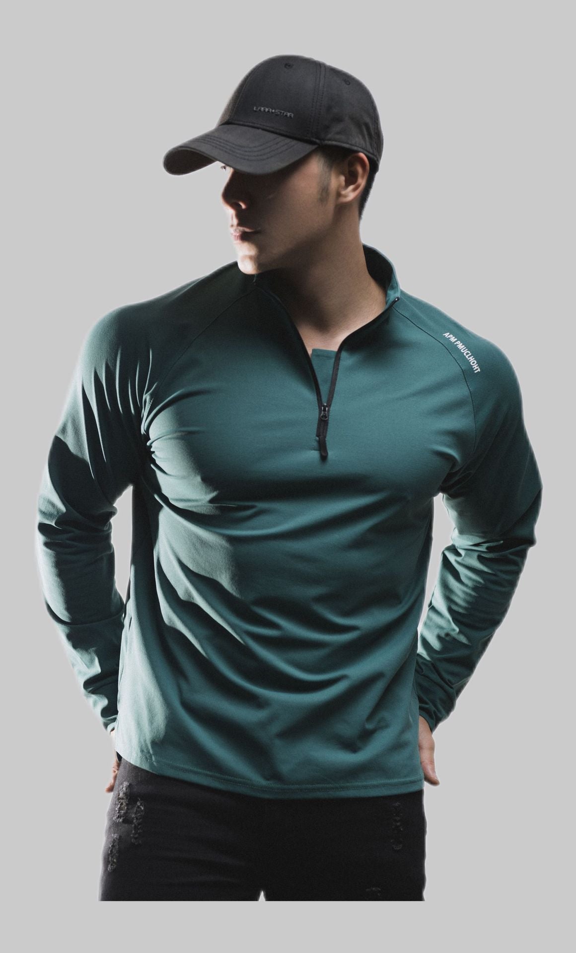 Pull de sport décontracté à manches longues et col rond en coton clone