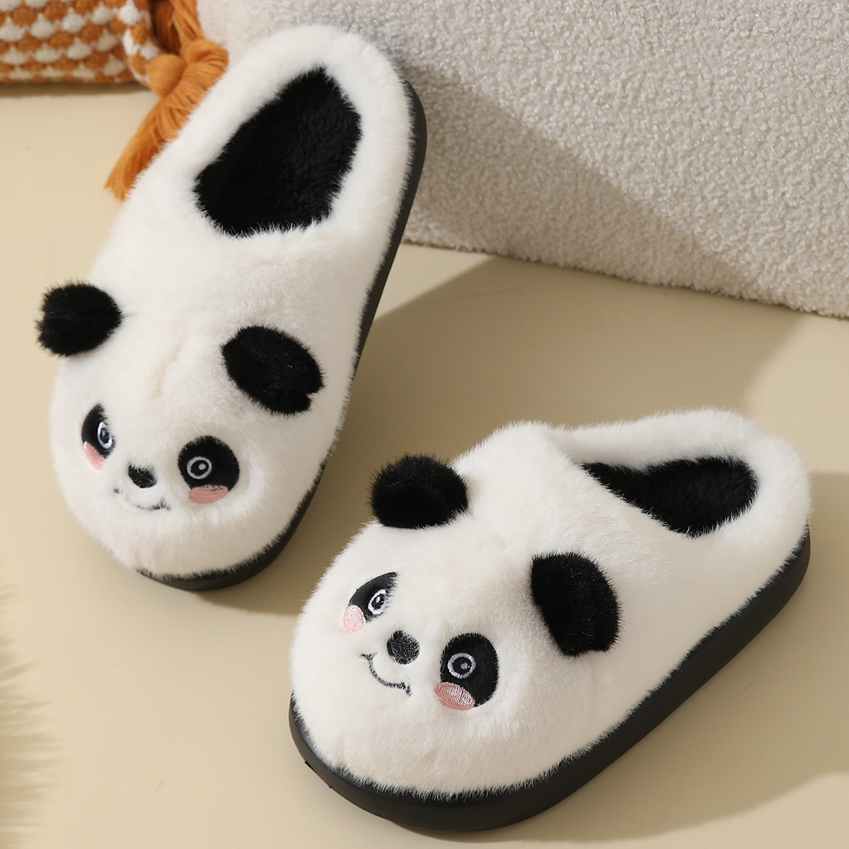 Chaussons en coton à motifs de dessins animés pour l'automne et l'hiver, pour la maison et l'intérieur
