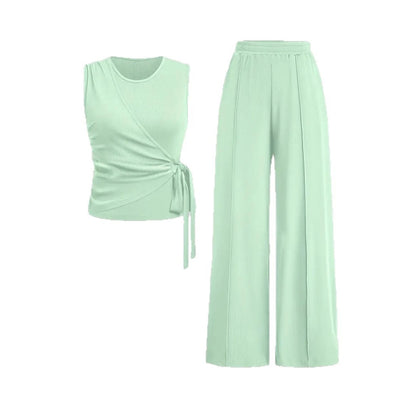 Casual Sleeveless Set Lazy Style Women's Suit