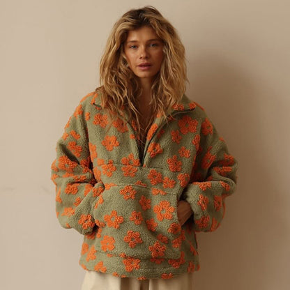 Manteau chaud en fourrure de polyester pour femme stylée tendance mode.