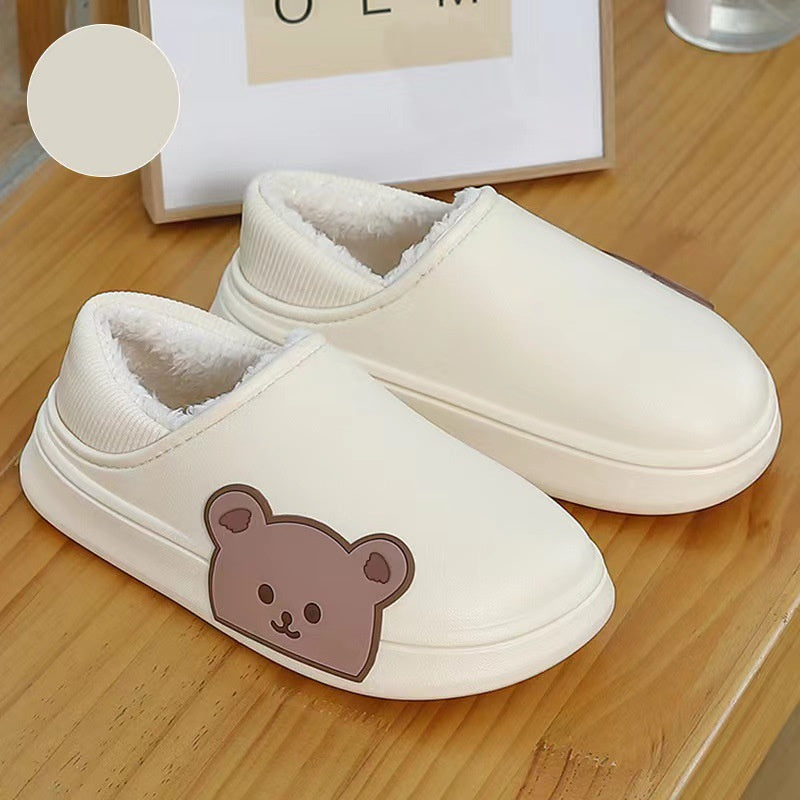 Chaussons d'hiver en peluche pour femme