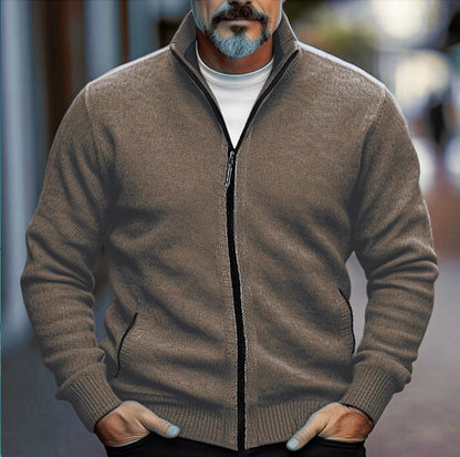 Men's Fleece-lined Thickened Sweater Trendy Sweater