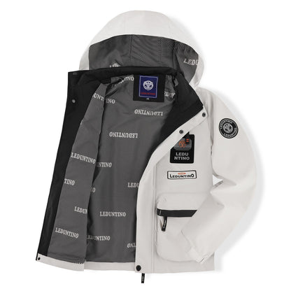 Mens Flight Suit Jacket Workwear Hooded Jacket