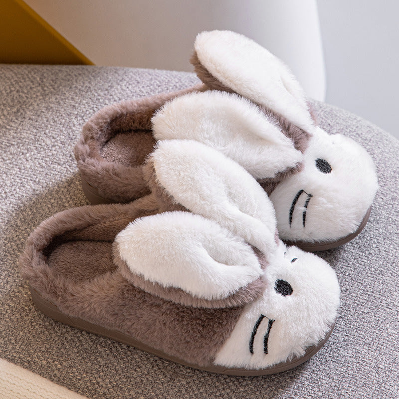 Chaussons chauds pour enfants en forme de lapin de dessin animé