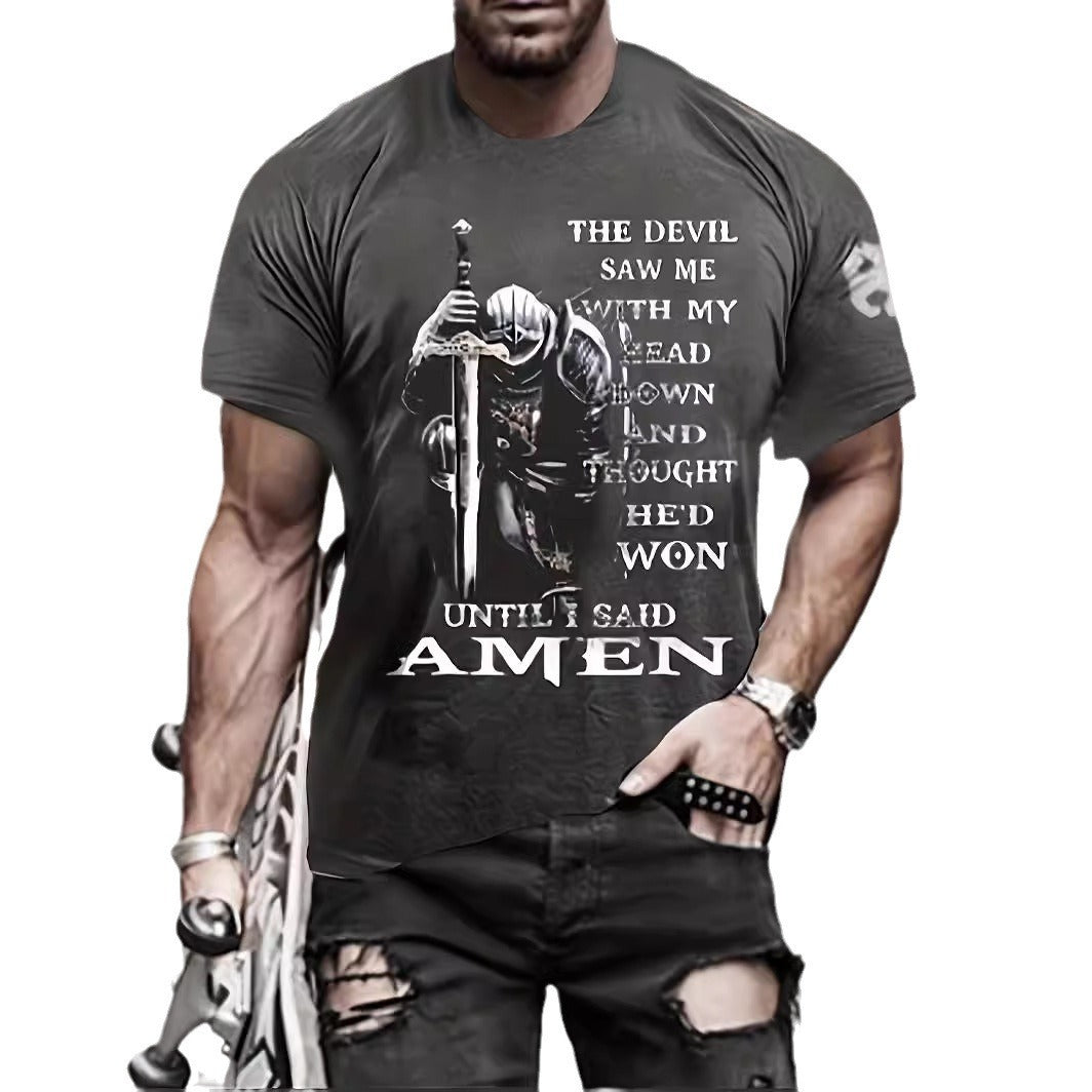 T-shirt d'été décontracté et respirant à manches courtes pour homme, imprimé en 3D