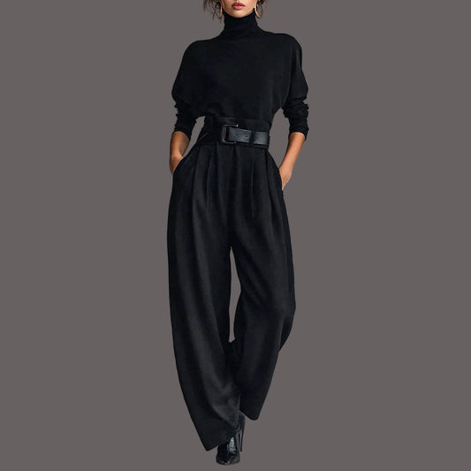 High-grade Ice Silk American High Waist Suit Pants