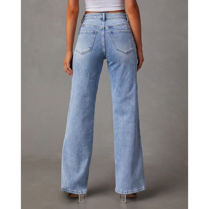 Jean large décontracté pour femme , élégante un jean qui vous met en valeur.