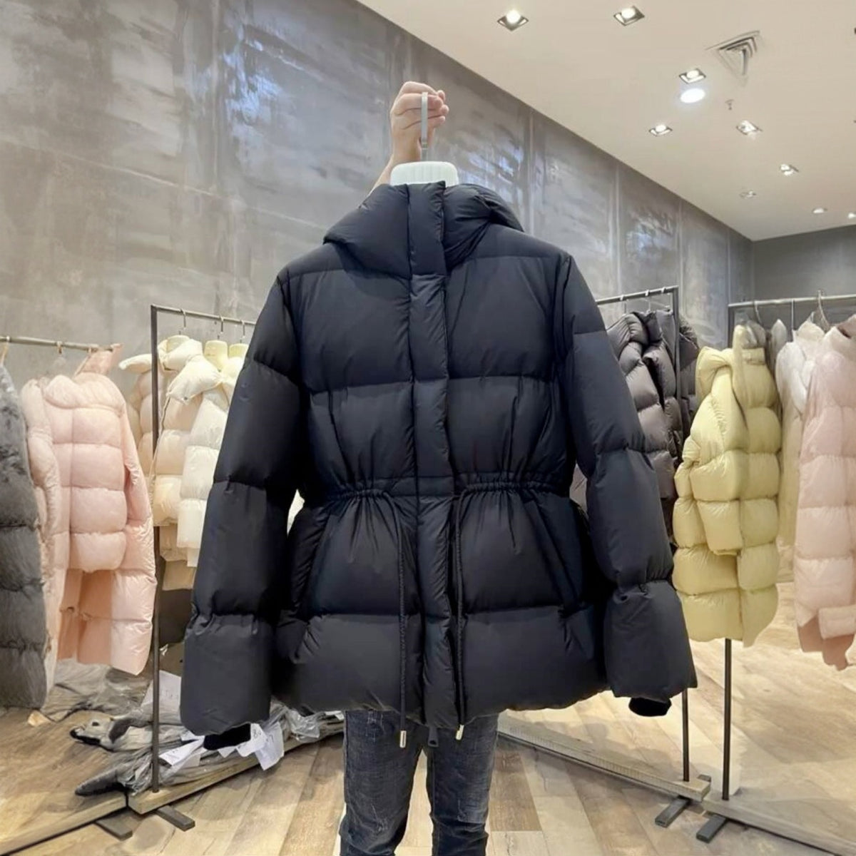 Womens Stylish Minimalist Slimming Cotton Padded Jacket
