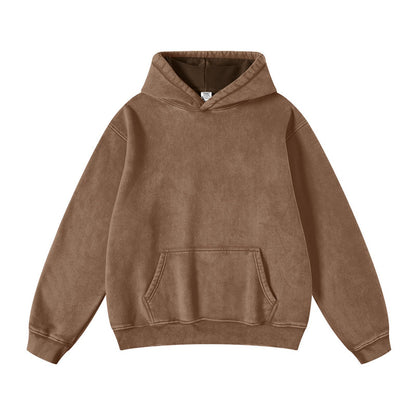 Men's Loose Casual Solid Color Hooded Sweatshirt