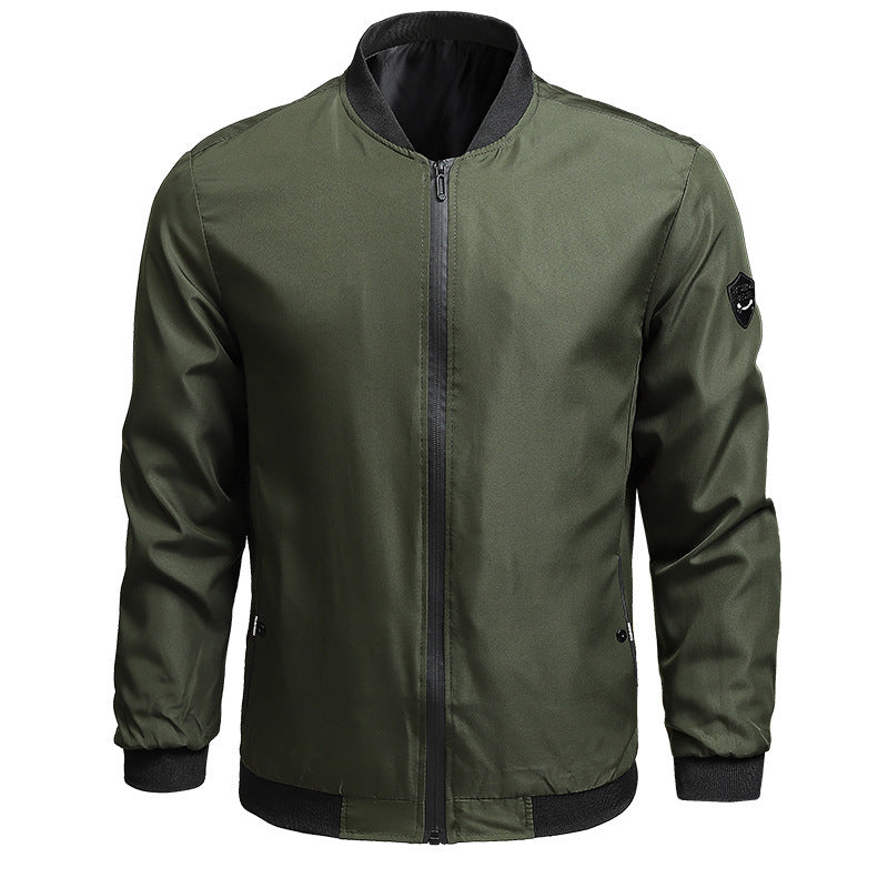 Manteau décontracté de couleur unie pour homme, printemps et automne