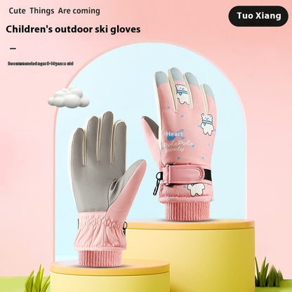 Gants pour Enfants avec Motifs Oursons Plusieurs choix de couleurs