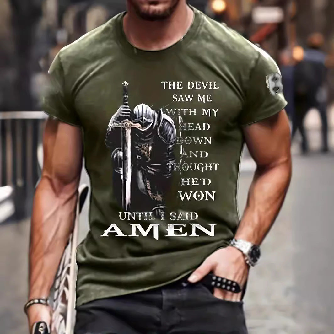 T-shirt d'été décontracté et respirant à manches courtes pour homme, imprimé en 3D