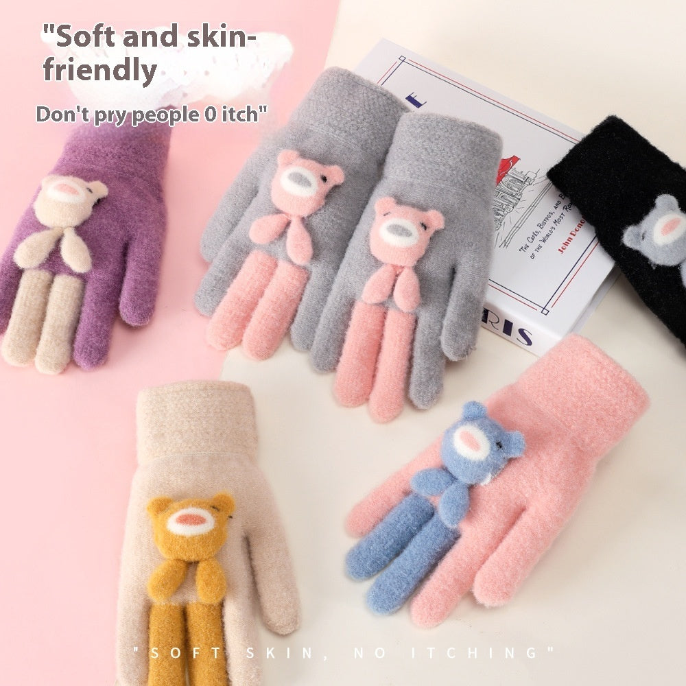 Gants avec petits Oursons Mignons Pour Enfants