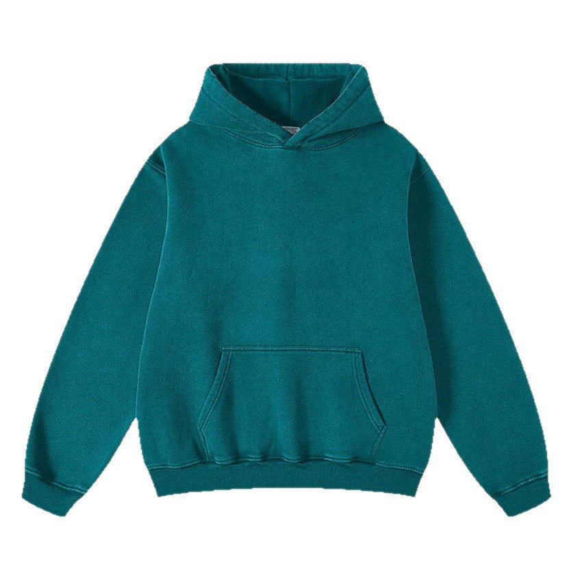 Men's Loose Casual Solid Color Hooded Sweatshirt