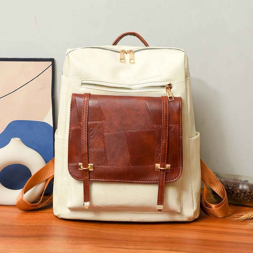 Sac à dos rétro pour femmes – nouveau, en cuir PU souple de haute qualité, usage double