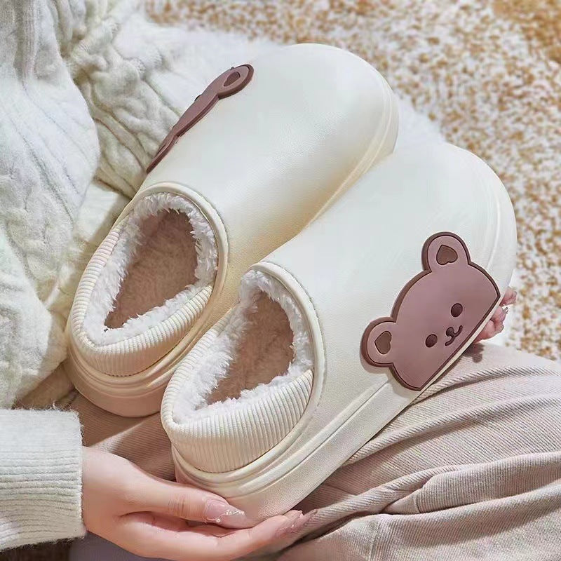 Chaussons d'hiver en peluche pour femme