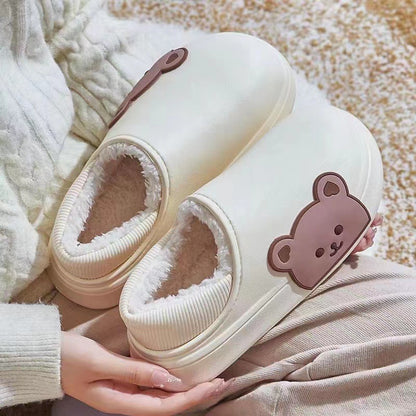 Chaussons d'hiver en peluche pour femme