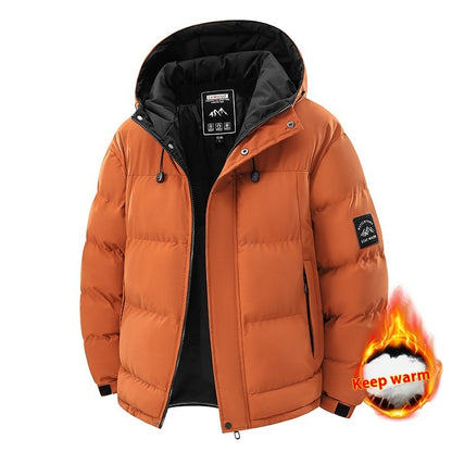 Men's Hooded Thickened Cold-proof Cotton-padded Clothing Coat