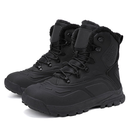 Fleece-lined Warm Plus Size High-top Men's Boots
