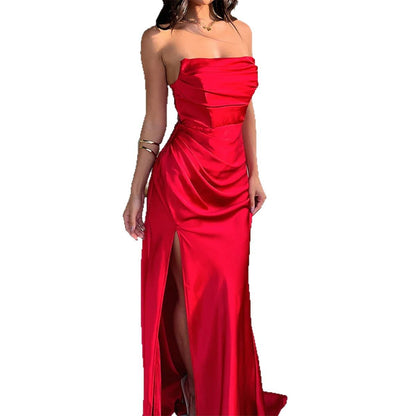 Robe longue en Satin très élégante
