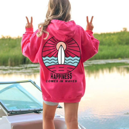 Sweat à capuche surdimensionné imprimé « Chasing Sunset » pour femme