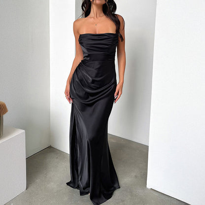 Robe longue en Satin très élégante