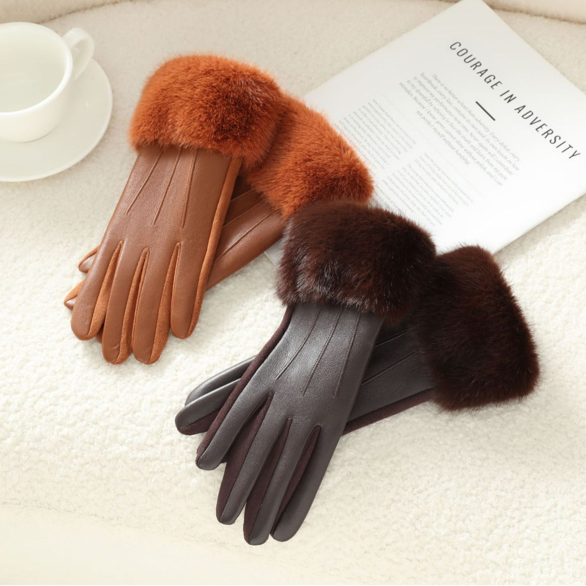 Gants en cuire pour Femmes Tendances Mode