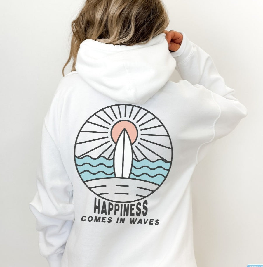 Sweat à capuche surdimensionné imprimé « Chasing Sunset » pour femme
