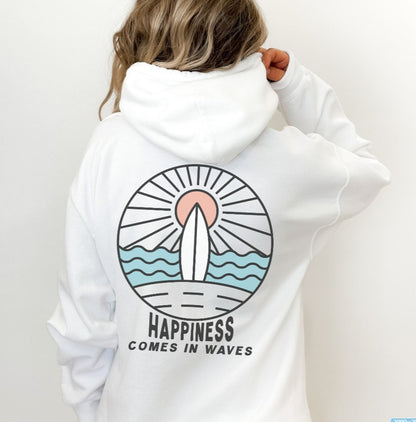 Sweat à capuche surdimensionné imprimé « Chasing Sunset » pour femme
