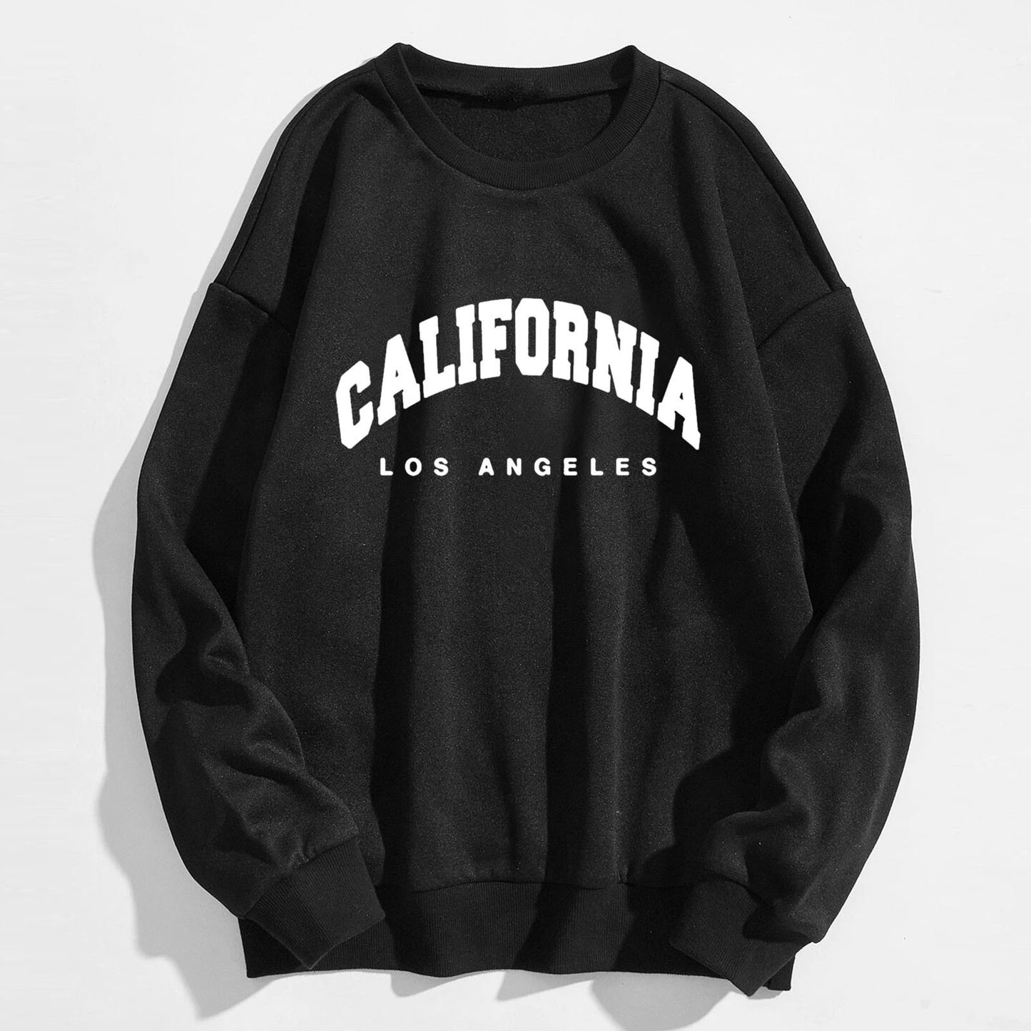 Sweat à manches longues pour femme, imprimé lettres California