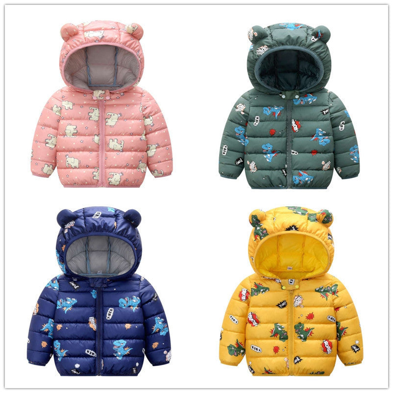 Vêtements pour enfants, veste en coton à motif dinosaure pour enfants