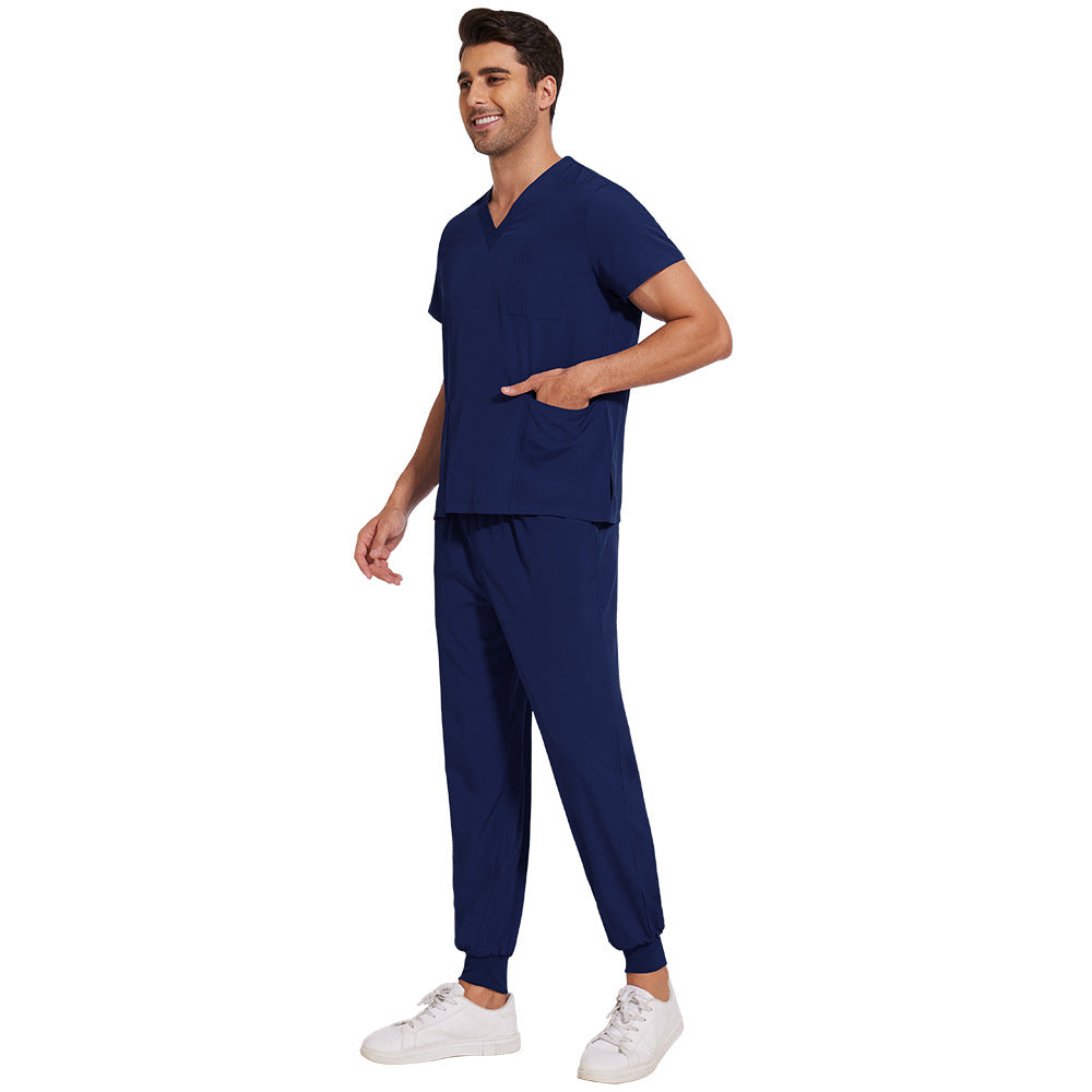 Mens Quick-Drying Comfortable And Stretchy Scrubs Set For Work