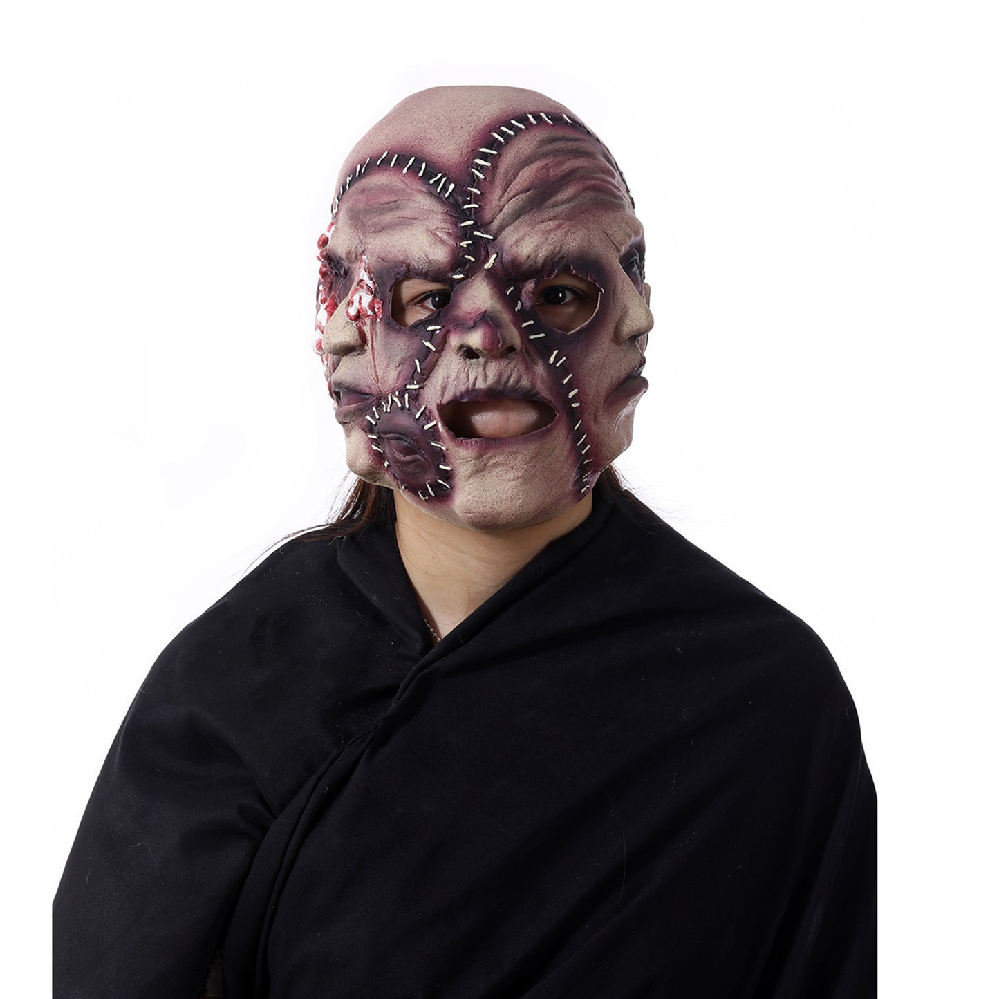 Masque d'horreur à trois faces pour Halloween, masque de cosplay