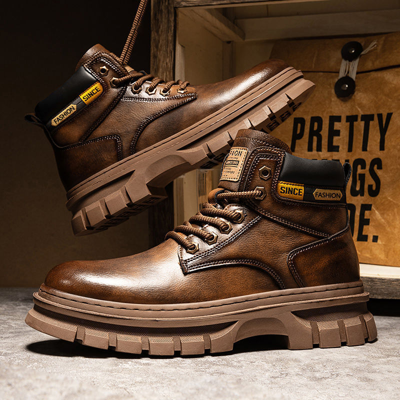 Bottes Martin montantes tendance pour homme, style britannique,