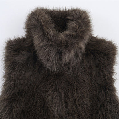 European And American Style Fashion Artificial Fur Effect Vest