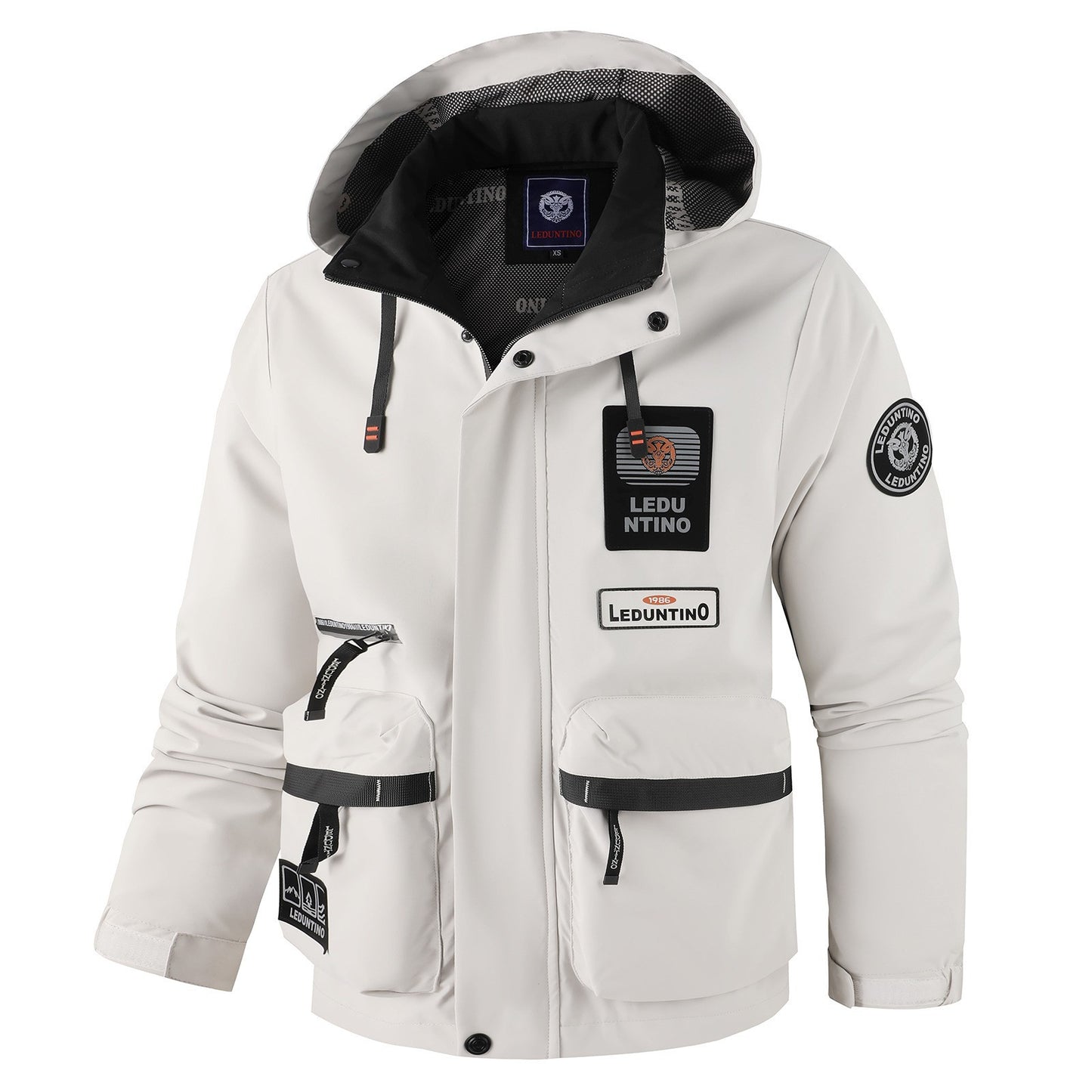 Mens Flight Suit Jacket Workwear Hooded Jacket