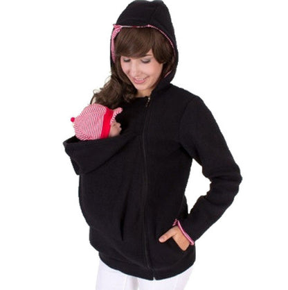 Manteau pull kangourou multifonction trois en un pour maman