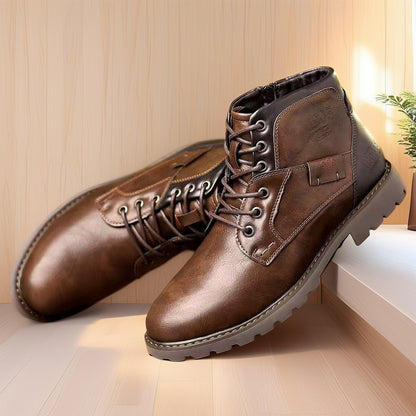 Bottes Martin pour hommes, bottines zippées