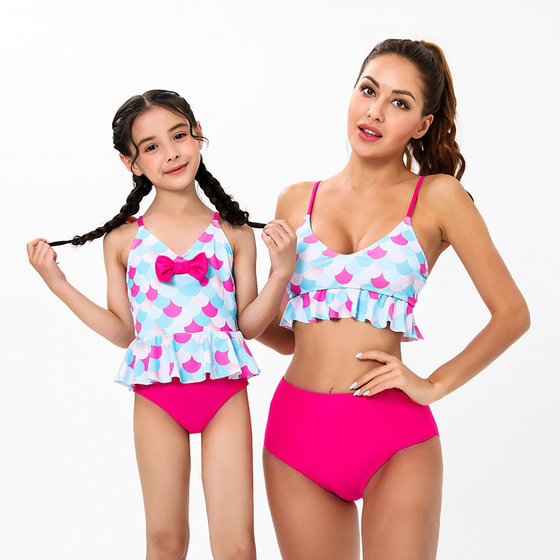 European And American Swimsuit Women's Parent-child Mermaid