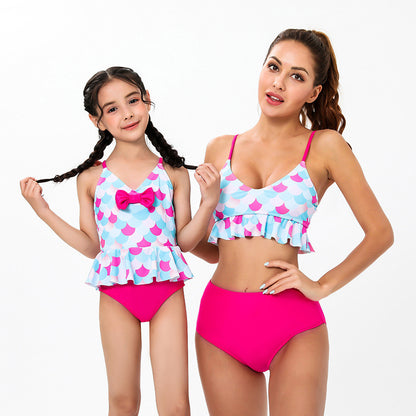 European And American Swimsuit Women's Parent-child Mermaid