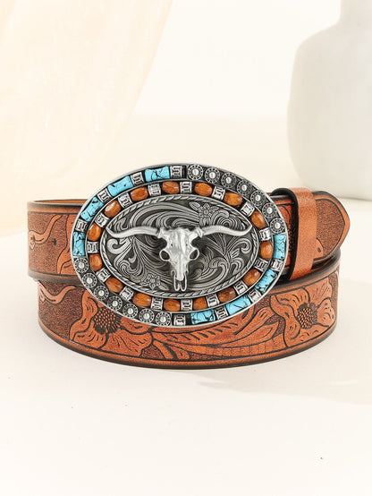 Ceinture vintage en denim western, ceinture européenne et américaine